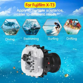 Seafrogs 40M/130FT подводен корпус камера калъф за Fujifilm X-T3 Fuji XT3 FP.1 (16-50/18-55 mm) обектив водоустойчив калъф за гмуркане