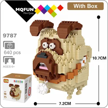 Лозя диамантени блокове джак-ръсел-териер куче карикатура аниме САМ строителни блокове сладък мини-фигура животни пластмасови играчки за деца