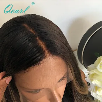 Ombre цвят 360 дантела пред перука pima Реми коса естествена вълна от човешки косъм перуки за жени от 130% 150% Preplucked Qearl