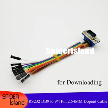 5шт RS232 мъж / жена интерфейсен кабел за сериен порт DB9 към DuPont 2.54 мм 9* 1Pin сваляне на данни кабел за скок, тест DB9 кабел 20 см