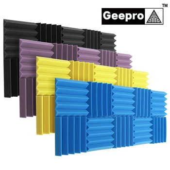 Geepro 10 бр. 250x250x50 мм шумоизолация акустична панел акустична пяна звукоизоляционная пяна шумоизолация за студио акустична изолация