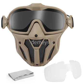 Тактическа анфас маска анти-мъгла лов страйкбол, пейнтбол битка предпазна каска Wargame стрелба с армия военни велосипедни маска