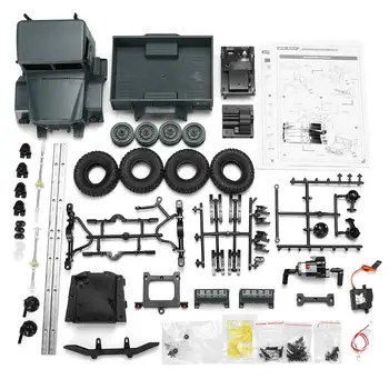 RC верижен suv WPL B-1 DIY Car Kit 1/16 2.4 G 4WD без електронни части ATR ABS Metal Assemble For Boy Children kids