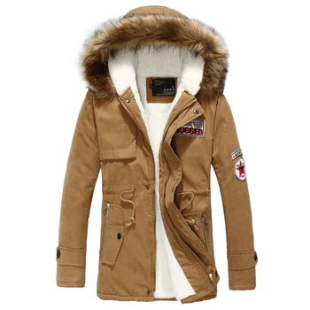 ISurvivor Мъжки палта зимно яке за мъже за тънка удебелена кожа на горно облекло с качулка, топло палто топ марка дрехи ежедневно мъжко палто Homme върховете