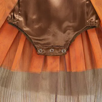 2020 Деня на Благодарността новородените момичета дрехи стягане на BodysuitsTurkey печат пайети окото рокля тела 0-18 м