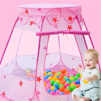 Сгъваема детска палатка закрит open палатка Baby Ball Pool Tipi Tent for the Kid Tent Play House Ocean Топка Toy Tents детски подаръци