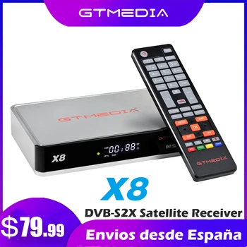 GTmedia X8 сателитен ТЕЛЕВИЗИОНЕН Приемник, DVB-S2 S2X Turner 1080P HEVC Bulti In WIFI Spain Ccam, за V8 NOVA V8 UHD Upgrade Version Box