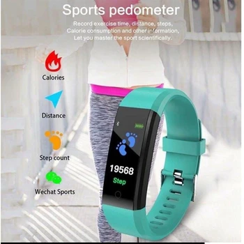 Фитнес Група 115Plus гривна здравето на сърдечната честота, кръвното налягане Smart Band фитнес тракер Smartband гривни за мъже, Жени, деца