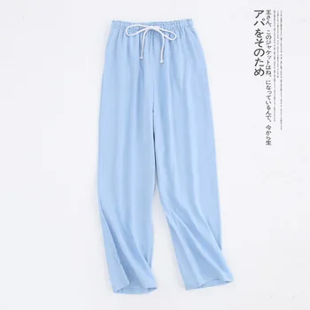 Плътен цвят Wpmen Sleep Pants за пролетта и лятото на памучен дамски нощен дрехи Дамски дрехи Pijama Mujer Algodon Verano панталони