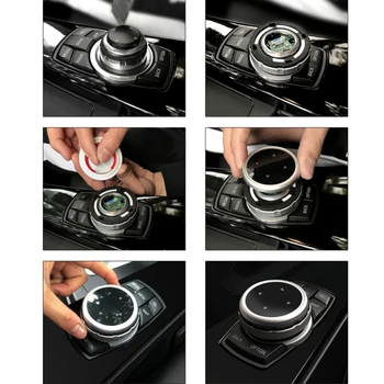Модифицирана централна конзола мултимедийна бутон за управление на дръжката на апликации на капака украса ABS пластмаса украса за BMW F10 F20 F30 iDrive