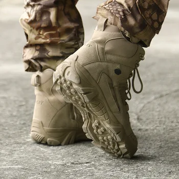 Есен-зима военни ботуши открит мъжки туристически обувки мъжете от Специалните сили пустинята тактически бойни ботильоны мъжете работни ботуши gb6