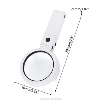 5X 11X Wireless Folding Lamp Loupe Magnifier Reading Portable Illuminated Magnifying Glass with 8 LED Светлини N14 20 Dropshipping