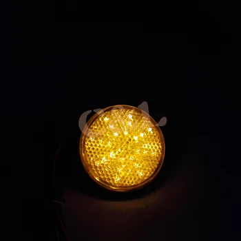Универсален 2 x 24 LED жълт мотоциклет през цялата рефлектор задна спирачка указател на завоя мотоциклет LED светлина ATV задна светлина