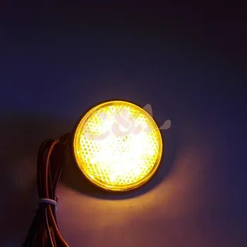 Универсален 2 x 24 LED жълт мотоциклет през цялата рефлектор задна спирачка указател на завоя мотоциклет LED светлина ATV задна светлина