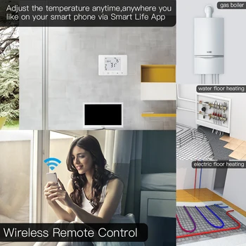 Wi-fi smart термостат стенен газов котел вода електрическото подово отопление регулатор на температурата работа с Алекса Google Home