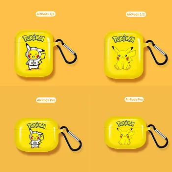 TAKARA ТОМИ Pokemon AirPods Pro Pikachu Bluetooth Case силиконов калъф Kawaii Cartoon Anti-drop слушалки коледни подаръци