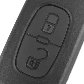 KEYYOU Ce0523 флип 2 бутона на дистанционното на ключа на автомобила за Peugeot 207 307 407 807 за Citroen 433MHZ PCF7941 ID46 чип с HU83 нож