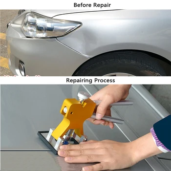 Инструменти Paintless Dent Repair Tools Dent Repair Kit Car Dent Гребец with Лепило Гребец Tabs Отстраняване Комплекти for Vehicle Car Auto