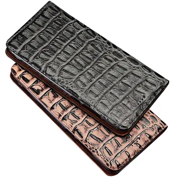 3D Крокодил естествена кожа калъф за Meizu 15 16X 16 X 16th Plus Lite stand Case флип магнитен калъф за телефон чанта SN01