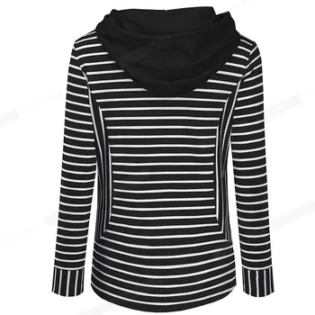Ница-Forever New Spring Stripes Print Мозайка Ежедневни Блузи Overisized Дамски Блузи, T062