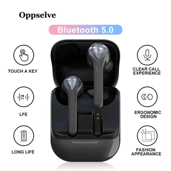 TWS Безжична Bluetooth слушалки Слушалки 5.0 в ухото истината безжични слушалки мини безжична слушалка за телефон Xiaomi iPhone Samsung