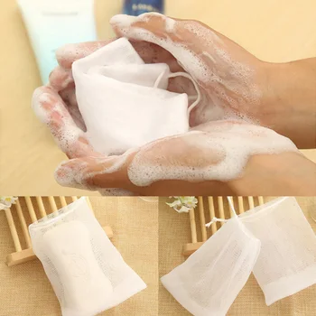 1pcs vanzlife Лицето Cleanser Bubble Cleansing Foam face Ръчно изработени Сапун Bags bubble making Mesh