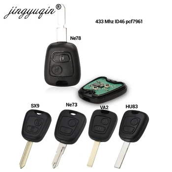 434 Mhz 2 ID46 бутон на дистанционното на ключа на автомобила за Peugeot 207 307 407 206 306 406 за Citroen Saxo Xsara Picasso, Berlingo C1 C3