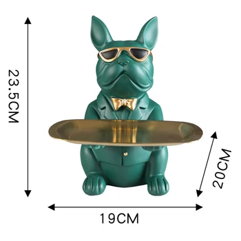 Прост изискан тава за съхранение форма на Куче за съхранение на ключови бижута маса за съхранение на домашни декорации от смола занаят HYD88
