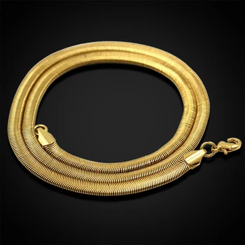 Brand New Trendy 5mm Stylish Snake Chain Necklace And Bracelet Set Gold Color Jewelry Sets For Women/Men SL245S
