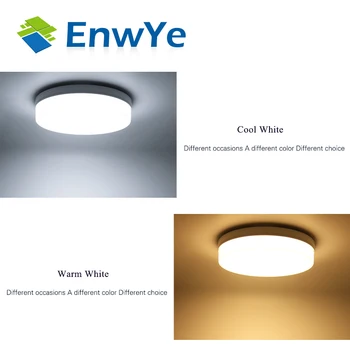 EnwYe LED кръгла панел на тавана лампа 18 W 24 W 36 W 48 W повърхностен монтаж 110 В На 220 В лампа, подходящ за спални хол кухня