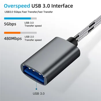 2 в 1 USB 3.0 OTG кабел Type C Micro usb to USB3.0 адаптер USB-C кабел за данни за Samsung телефони Xiaomi Huawei Type-C