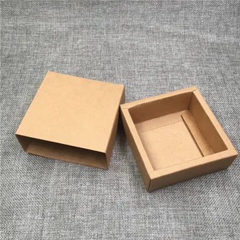 100 бр./лот ръчно изработени от крафт хартия кутия подаръчни кутии с различни размери, цветове за бижута/бонбони/торта/малък подарък за опаковане пренасяне на кутията