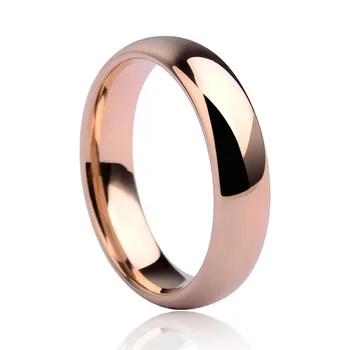 2019 Нов високо качество на 1 бр. розово злато Тона Волфрам, годежни пръстени 2/3/4/6/8 мм ширина куполът група за мъже и жени Безплатна доставка
