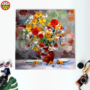 Painting by numbers art paint by number САМ digital painting European маслени картини цветя plant flower живопис fill color живея