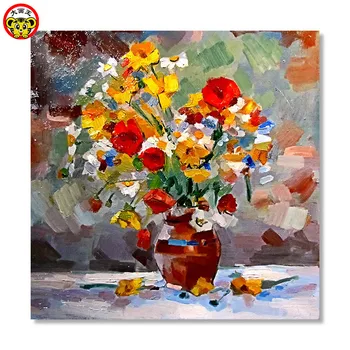 Painting by numbers art paint by number САМ digital painting European маслени картини цветя plant flower живопис fill color живея