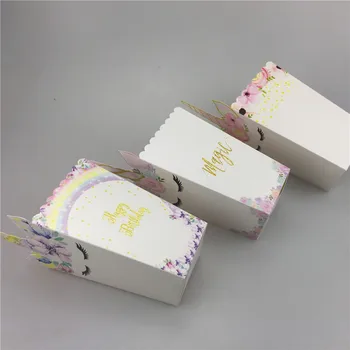 12 бр./лот Rainbow Unicorn пуканки кутия за Сватба парти калъф подарък кутия децата полза на рожден ден на Baby Shower украса за доставка