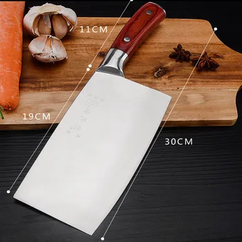 Китайски нож 4Cr13 высокоуглеродистый Секира здрав главния готвач за рязане на разделочный нож ултра остър нож цвят дървени дръжки на ножове