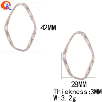 Сърдечен дизайн на 50 бр. 28*42 мм бижута аксесоари / обеци конектори / геометрия на формата на пръстен / DIY Making / ръчна изработка / обеци изводи