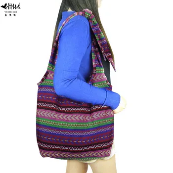 Уникални чанти за рамо жени чисто ръчно изработени чешки дамски чанти памук платно хипи реколта САМ регулируема презрамка на чанта в чантата си
