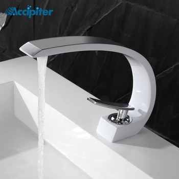 Смесител за мивка за баня месинг хром смесител за мивка суета кран с една дръжка гореща-студена вода