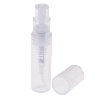 200 бр./лот 2 мл прозрачен пластмасов инхалатор малка козметична опаковка спрей флакони парфюми пръскане на Течен спрей контейнер
