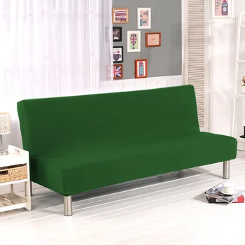 Модерен плътен цвят разтегателен капак еластична тъкан диван разтегателен капак калъф бонбони зелен all inclusive калъф за дивана, без подлакътник