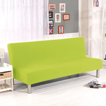 Модерен плътен цвят разтегателен капак еластична тъкан диван разтегателен капак калъф бонбони зелен all inclusive калъф за дивана, без подлакътник