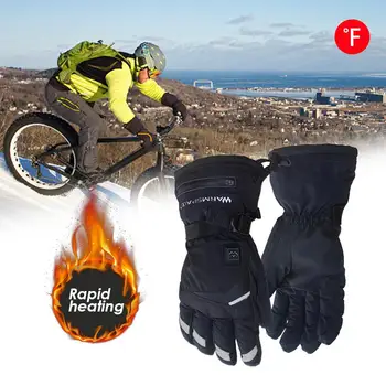 Мотоциклетни ръкавици, непромокаеми ръкавици за езда с отопление температура 5 регулиране на скоростта на USB ръчно топло зареждане отопление ръкавици пръсти
