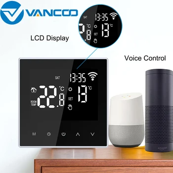 Vancoo WiFi термостат 220V Smart Temperature Controller воден/електрически/газов котел терморегулятор работа с Google Home, Алекса
