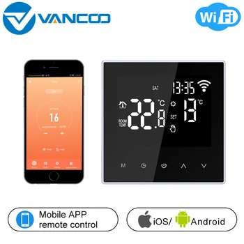 Vancoo WiFi термостат 220V Smart Temperature Controller воден/електрически/газов котел терморегулятор работа с Google Home, Алекса