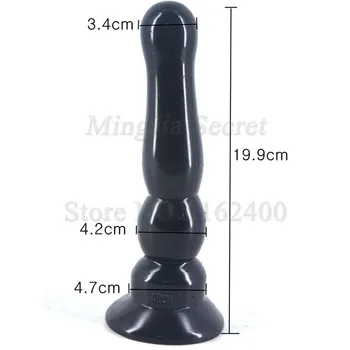 Голям анален вибратор с вендузата ануса анален накрайник вагината стимулира масажор еротични секс играчки за жени, мъжки мастурбатор