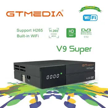 Бразилия GTmedia V9 Super Digital TV, сателитен приемник DVB-S2 H. 265 HEVC AVS+DRE &Biss key PK Freesat V7 V8 NOVA X96 H96 X96 Mini
