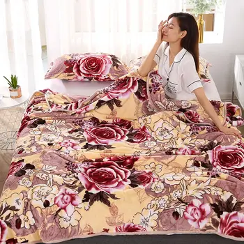 Одеало Супер мек коралов кадифе одеало за двойно легло единична фланелевый калъф одеяло климатик одеало (не включва калъфка