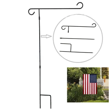 Градина флаг стойка вертикална рамка здрав от неръждаема стомана Погодостойкий притежателя 667A